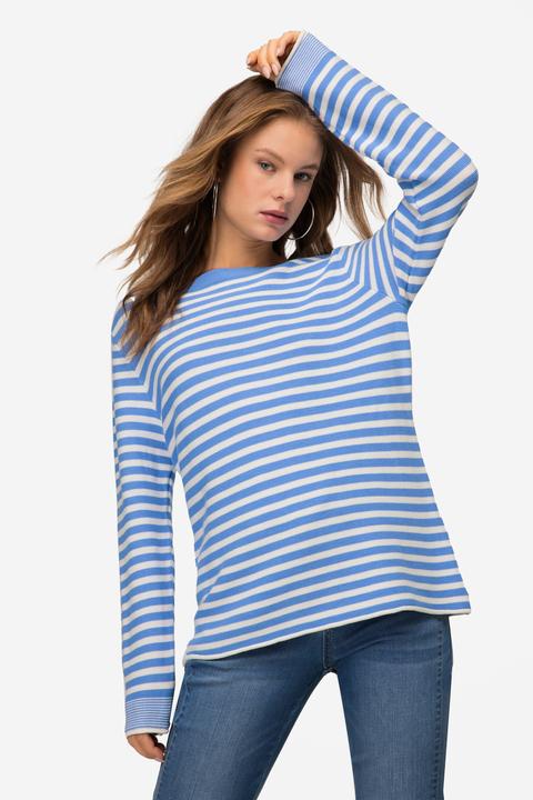 Produktbild Laurasøn Pullover, Feinstrick, Ringel, U-Boot-Ausschnitt, Langarm (L)