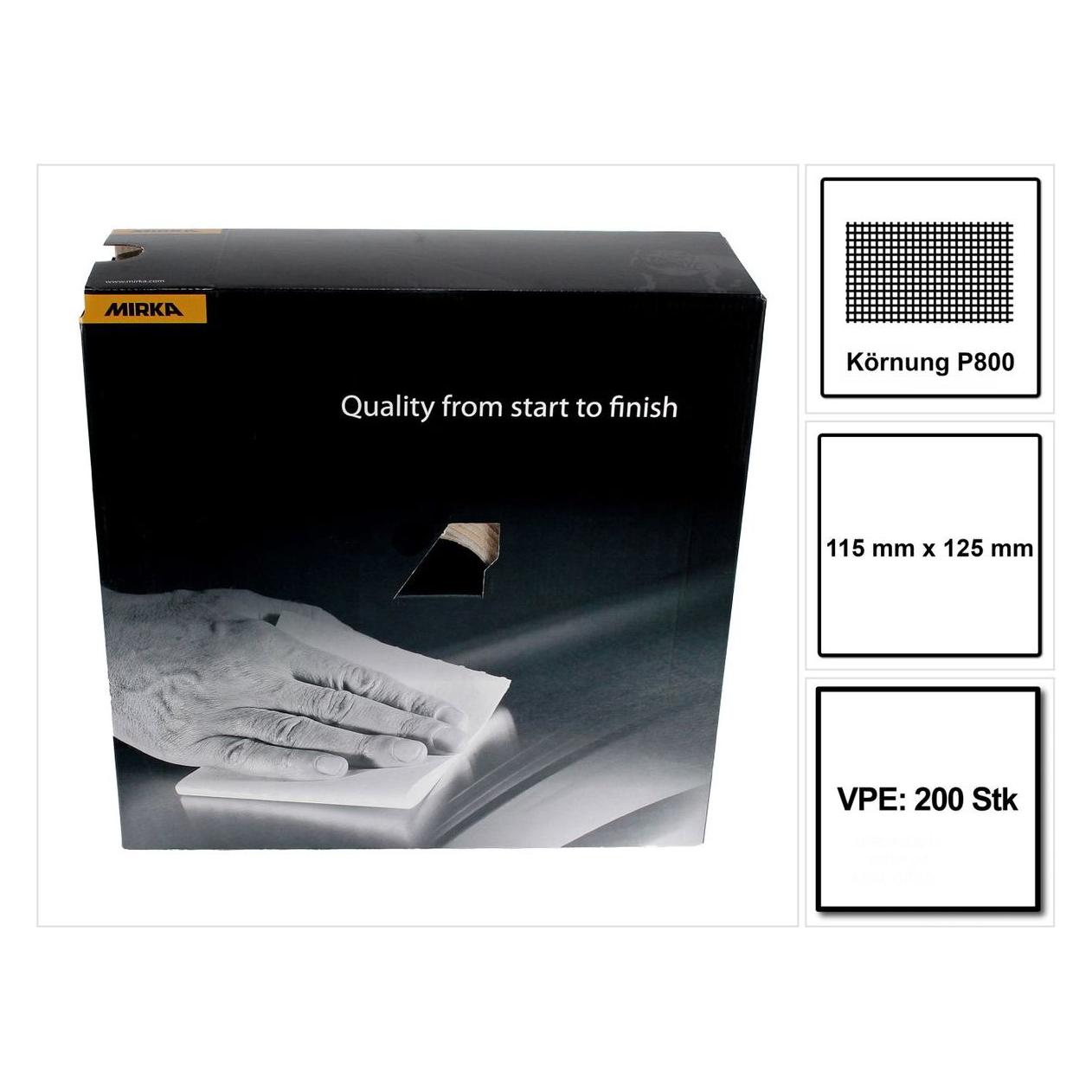 Mirka, Schuurmiddelen, Goldflex Soft 115x125mm P800 200st ( 2912707081 ) Handkussen Rol Geperforeerd (P800)