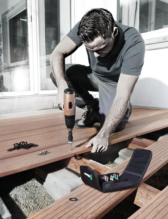Actual product image Wera Terrassenbau-Set T 1 (1/2", 1/4", 5/16", 3/4", 3/8", 140mm)