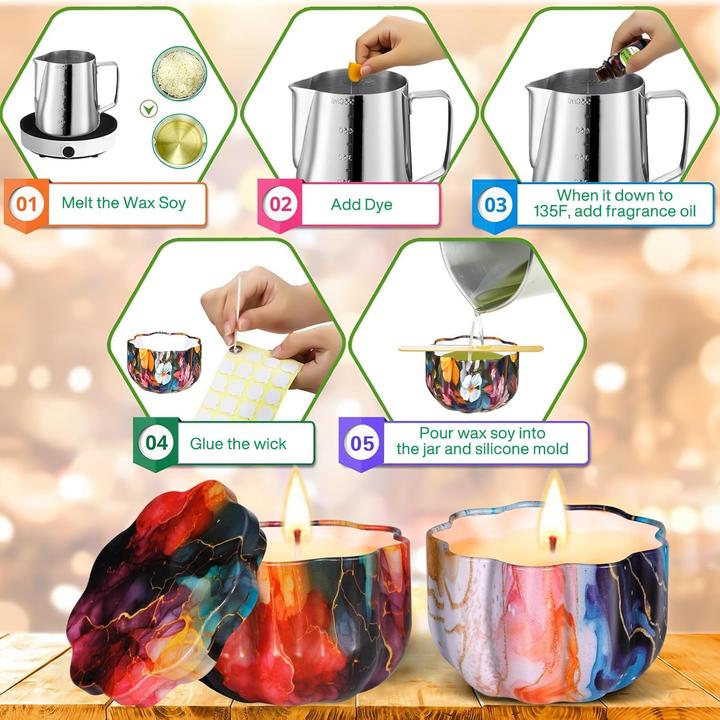 Produktbild Nemmxub 32-teiliges DIY Duftkerzen-Set