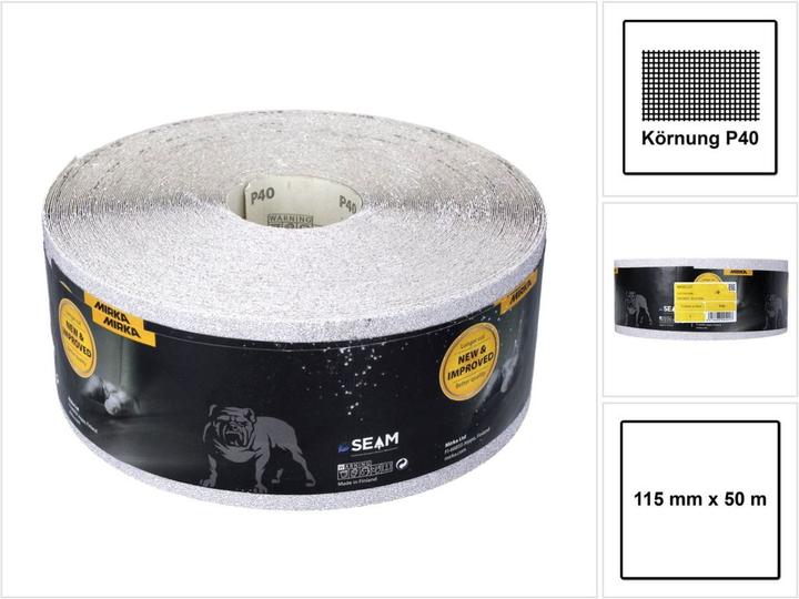 Produktbild Mirka BASECUT Schleifpapier 115 mm x 50 m P40 Schleifrolle ( 2251100140N ) Universal Schleifpapier (P40)
