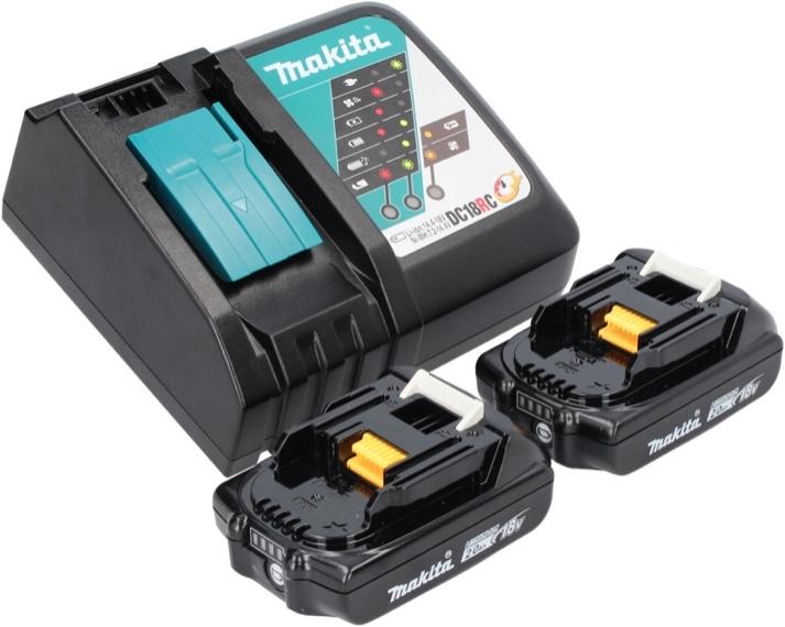 Image du produit Makita DMP 181 RA Compresseur sur batterie 18 V 11,1 bar + 2x batterie 2,0 Ah + chargeur (11.10 bar)