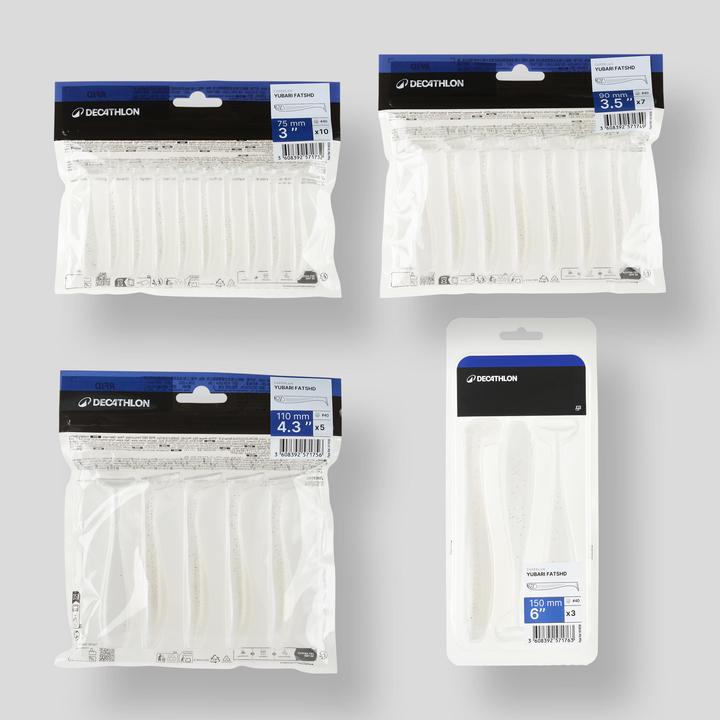 Produktbild Caperlan Gummifisch Yubari Fat Shad mit Lockstoff weiss (7.50 cm)