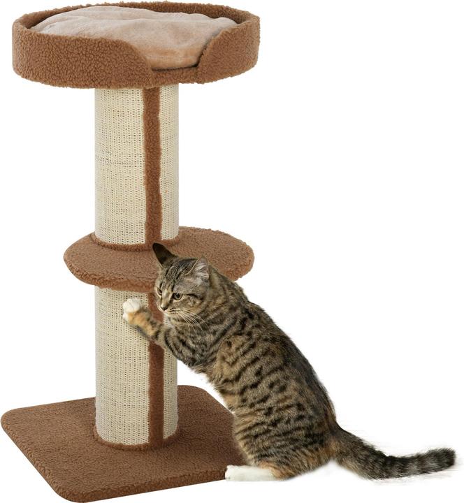 Immagine prodotto PawHut Albero per gatti con piattaforma (91 cm, Marrone chiaro)