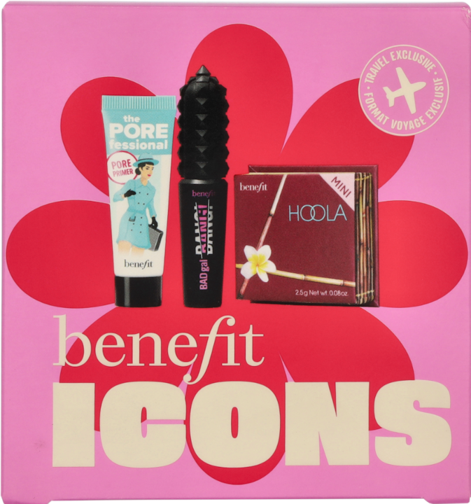 Image du produit BeneFit Cosmetics Benefit Icons 3-Piece Miniature Set 0.25 Oz Primer + 0.14 Oz Badgal (Set maquillage)