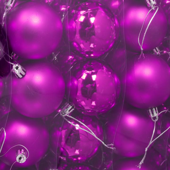 Actual product image Relaxdays - Weihnachtskugeln 50er Set, Pink/ Silber, 7 x 6 cm (50 -part)
