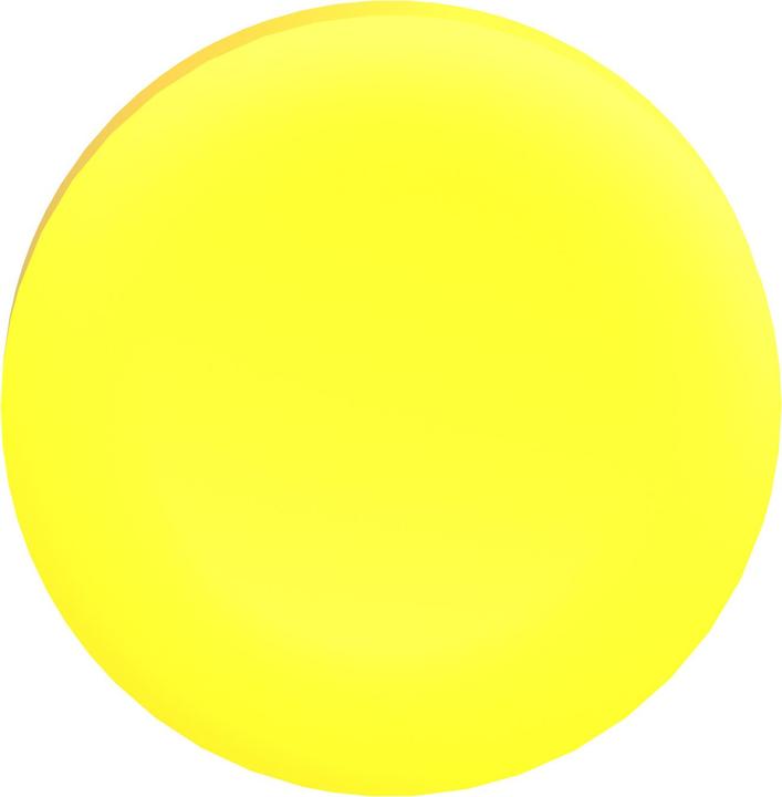 Actual product image Schneider Electric Yellow plain cap for flush PUSHBUTTON