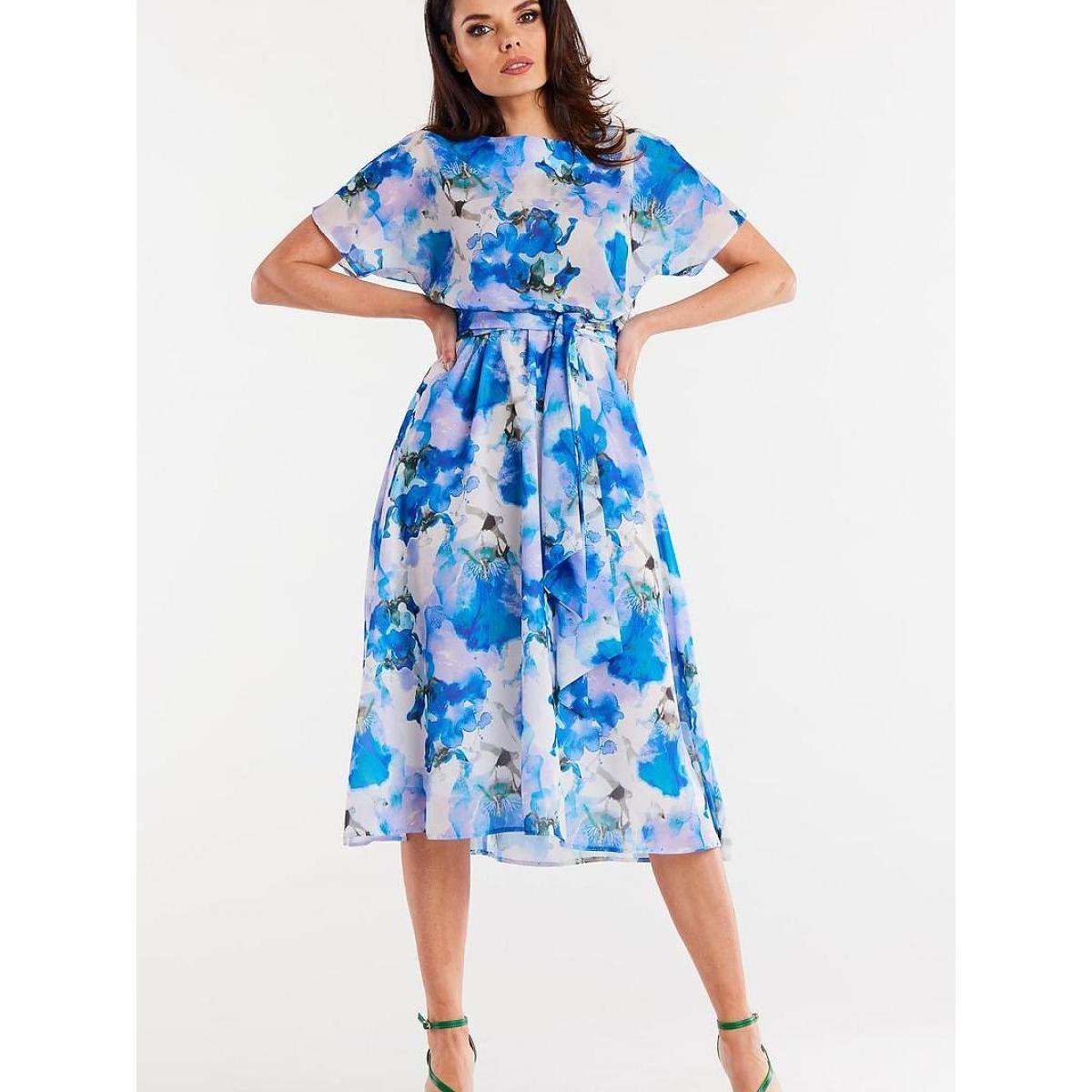 Awama, Damen, Kleider, Alltagskleid model, Blau, (S)