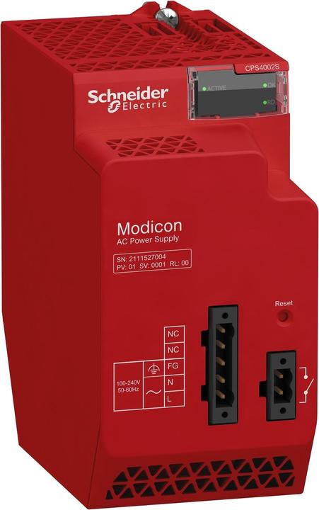 Actual product image Schneider Electric M580S POWER SUPPLY 100...240VAC REDUNDANT BMXCPS4002S