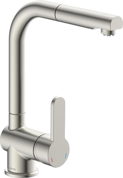 Actual product image Schütte Kitchen tap LONDON sink mixer low pressure stainless steel look pull-out swivelling 79729