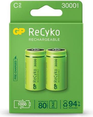Actual product image GP Batteries B2133 household battery C Nickel-Metal Hydride (NiMH) (2 pcs., C, 3000 mAh)