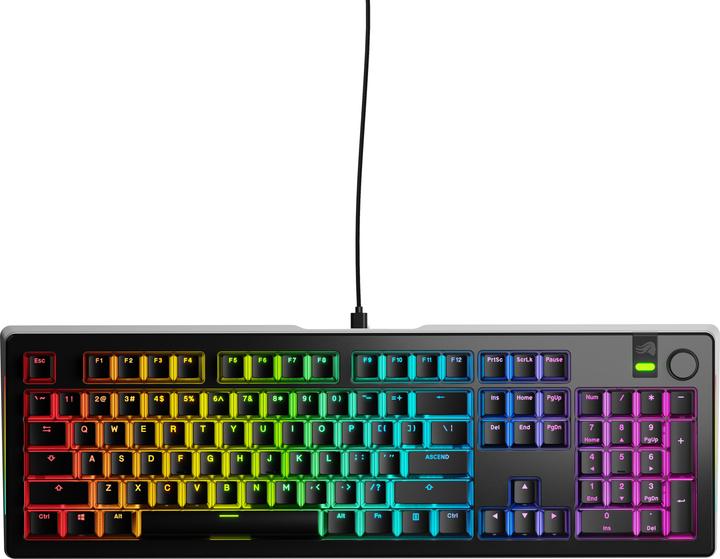 Glorious GMMK 3 Pro 100 % Custom Gaming Keyboard - Pre-Built, ANSI (US), Fox Switches, black (US, Cable)