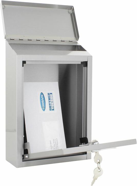Actual product image Rottner T06047 mailbox stainless steel wall mounted mailbox