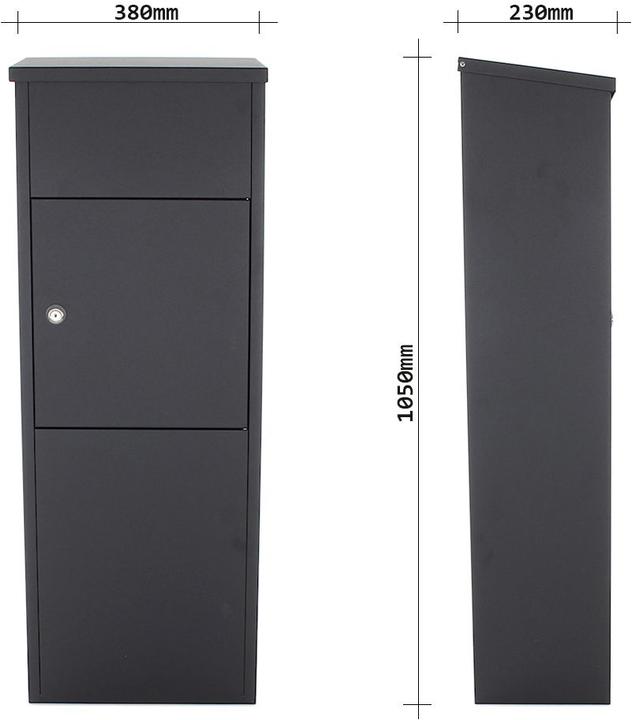 Actual product image Rottner Parcel Keeper 1000 Mailbox Post Mounted Mailbox Steel