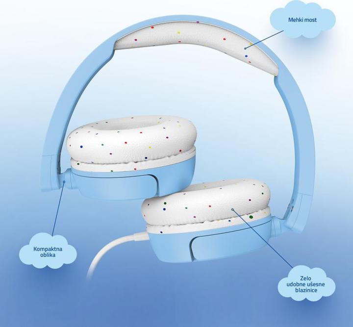 Actual product image KAM Lamax SoundKid1 Blue / Kopfhörer mit Mikrofon / 3,5 mm Klinke / Kabel 1,2 m