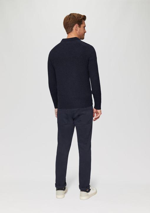 Produktbild s.Oliver Strickpullover Softer Polo-Strickpullover aus reiner Wolle (S)