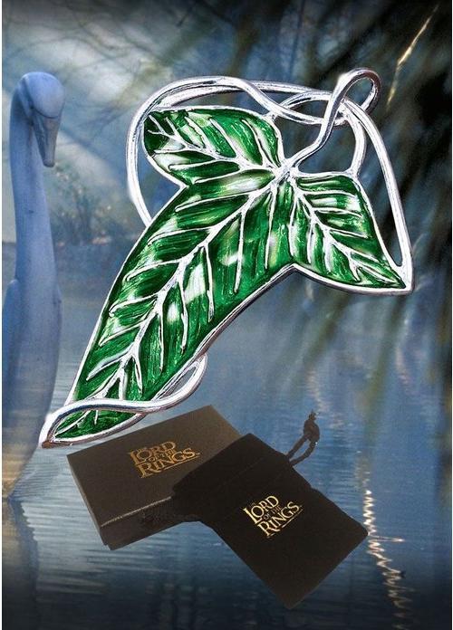 Actual product image Noble Collection Lord of the Rings Brooch Elvish Leaf Brooch (silver plated)