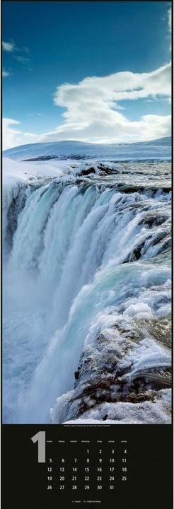 Actual product image Wasserfälle Kalender 2026 (34 x 98 cm, Hardcover, German)