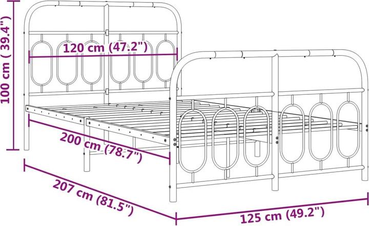 Image du produit vidaXL Bettgestell (120 x 200 cm)