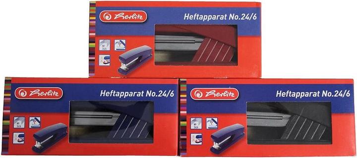 Actual product image Herlitz 8757007 Tacker Standard Clinch Mixed Colors (15 Sheets)