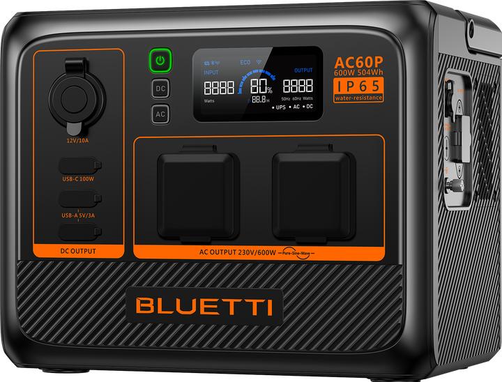 Bluetti AC60P (504 Wh, 9.10 kg)