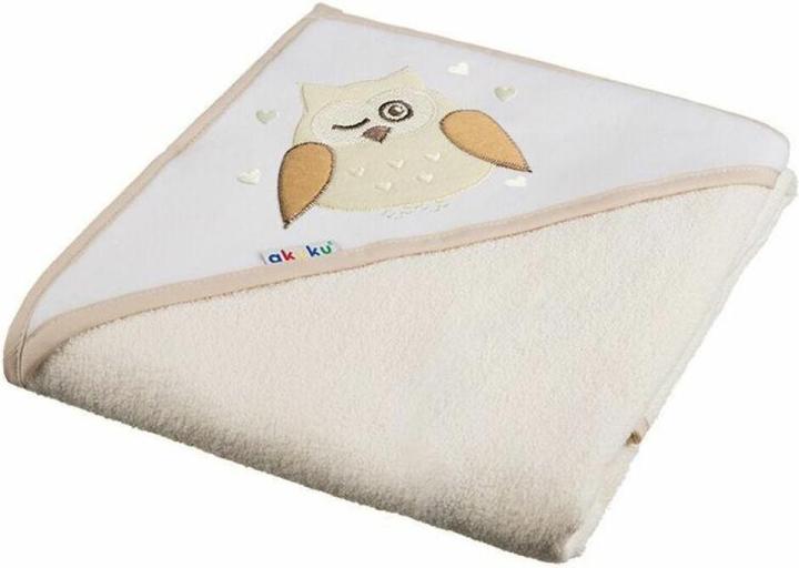 Actual product image Akuku Baby towel with hood, 100x100 cm, brown