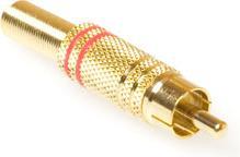 Actual product image Lumberg RCA Connector Male in Red