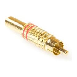 Lumberg RCA Connector Male in Red, Audio Adapter, Rot