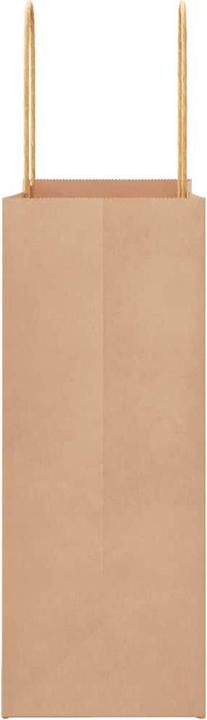 Actual product image vidaXL Kraft paper bags 250 pcs. with handle brown 22x11x28 cm paper bag (250x)