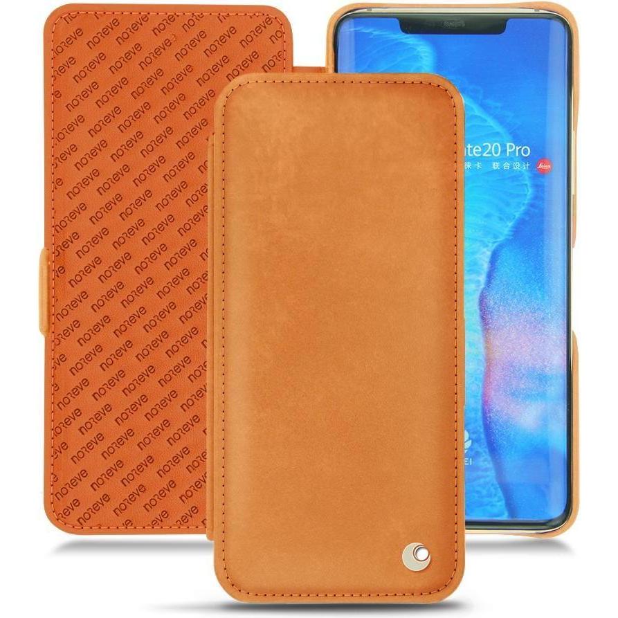 Noreve Lederschutzhülle horizontal (Huawei Mate 20 Pro), Smartphone Hülle, Orange