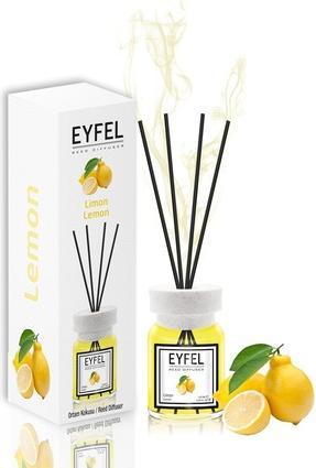 Eyfel Eau De Parfum Reed Diffuser for Home Lemon Scent Glass Core Yellow 4.05 Fl Oz