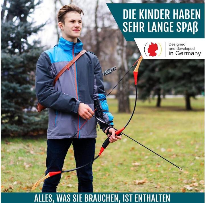 Actual product image Bogenkönig Bogenschiess-Set mit Köcher 30 lbs