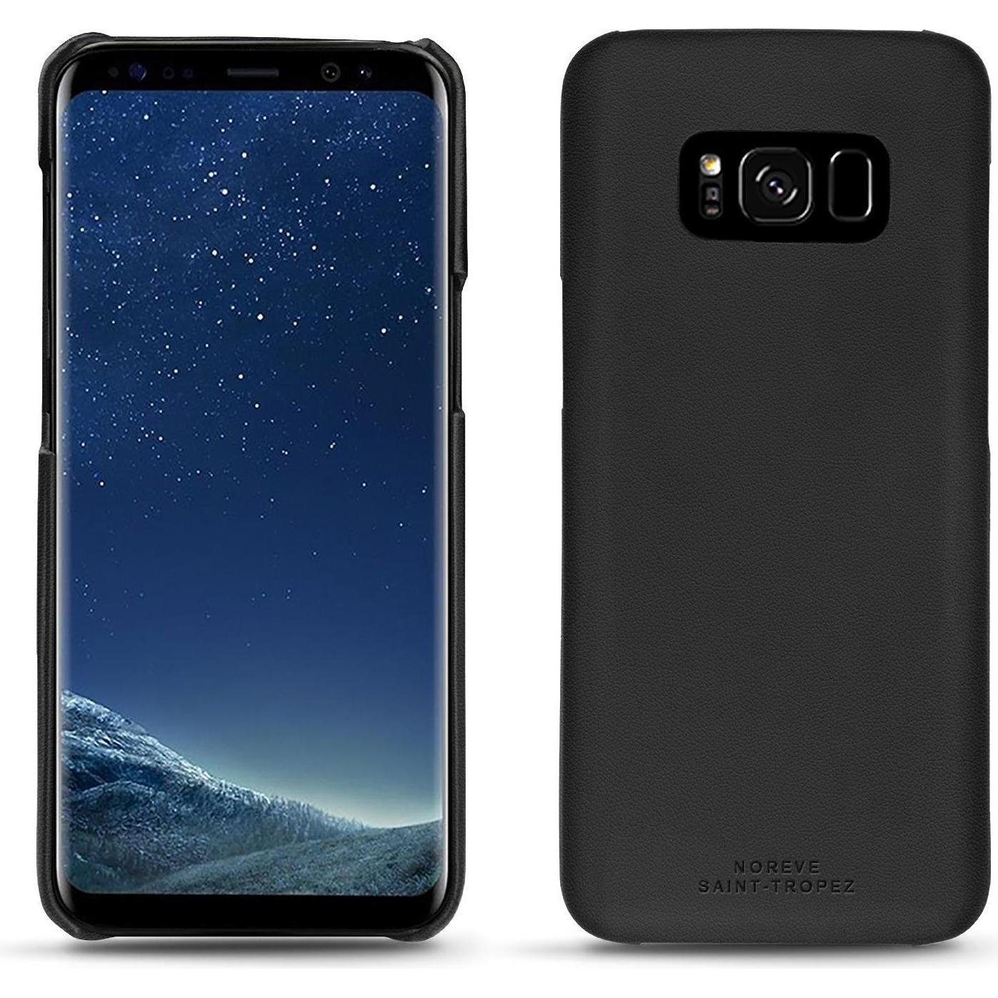 Noreve Lederschutzhülle (Samsung Galaxy S8+), Smartphone Hülle, Schwarz