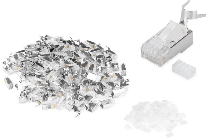 Immagine prodotto Digitus Spina modulare CAT 6A, 8P8C, schermata per fili pieni AWG 22-23, 100 pezzi (Connettore del cavo di rete)