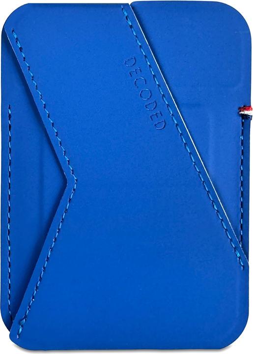 Actual product image Decoded Silicone MagSafe Card Stand Sleeve Galactic Blue