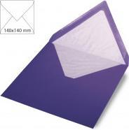 Rayher Kuvert quadratisch, uni, FSC Mix Credit, violett (140 x 140 mm, 5 x)