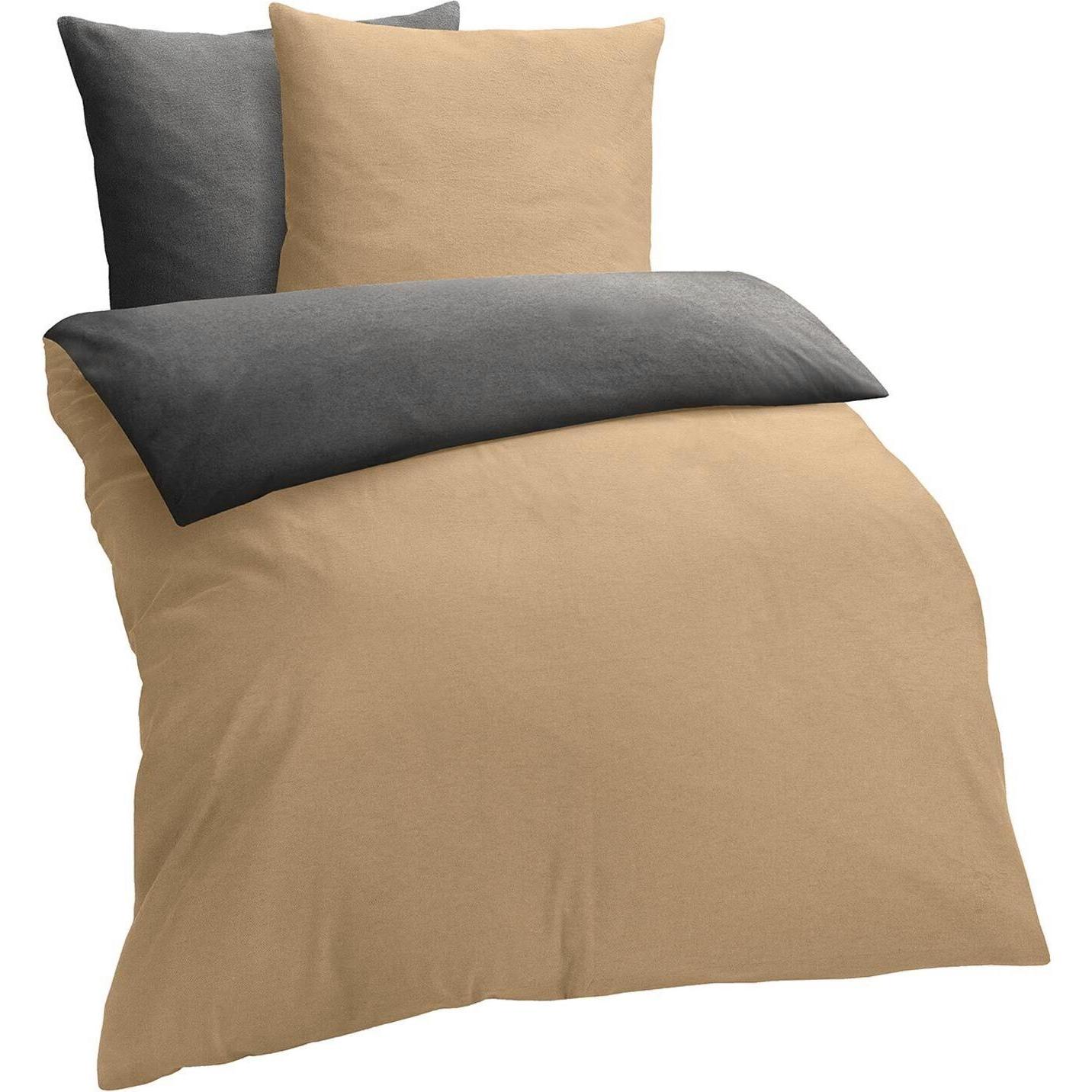 Traumschlaf, Bettwäsche, Melangebiber (Bettwäsche Set, 200 x 200 cm, 80 x 80 cm)