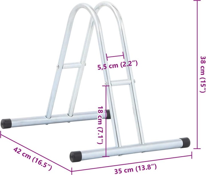 Actual product image VidaXL Fahrradständer für 1 Fahrrad Freistehend