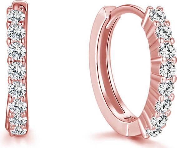 Immagine prodotto Beneto Orecchini tondi in argento placcato oro AGU1152-ROSE (L)