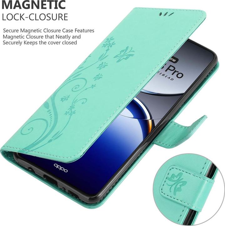 Produktbild Cadorabo Hülle für Oppo Find X8 Pro mit Blumen Muster (Oppo Find X8 Pro)