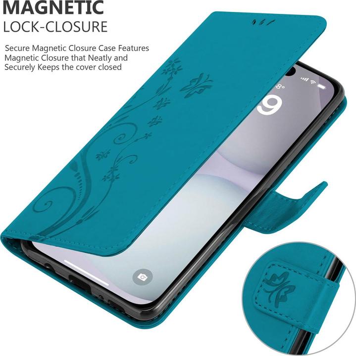 Produktbild Cadorabo Hülle für iPhone 16 mit Blumen Muster (Apple iPhone 16)