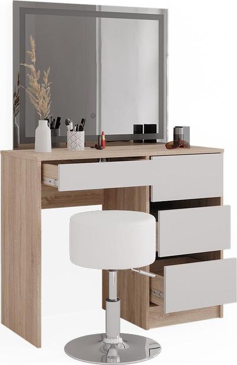 Actual product image Vicco Sherry with stool and lighting (90 x 75 x 40 cm)