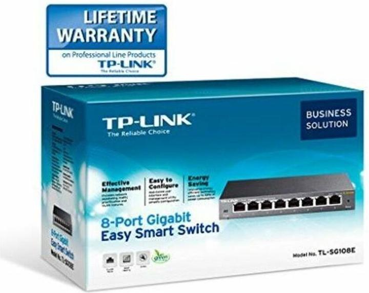 Actual product image TP-Link Tl-Sg108e (8 ports)