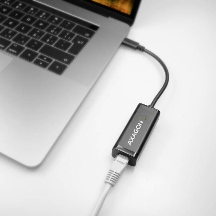 Actual product image Axagon ADE-SRC Gigabit Ethernet 10/100/1000 Adapter - USB 3.1 Type C (USB-C, RJ45 (1x))