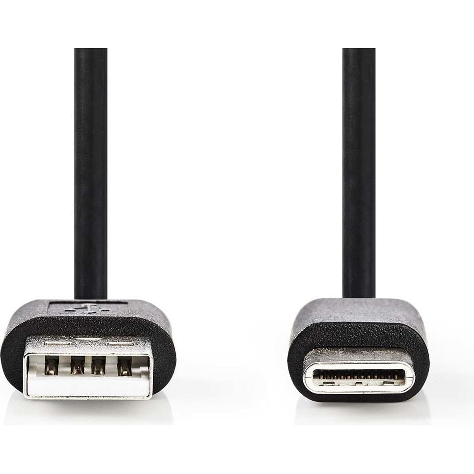 Thumbnail - Nedis USB-Kabel USB 2.0 USB-A Stecker USB-C™ Stecker 2.5 W 480 Mbps Vernickelt 1.00 m (1 m, USB 2.0), USB Kabel