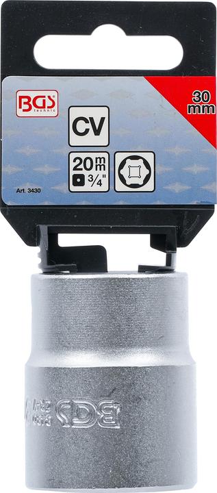 Actual product image BGS Socket, Hexagon 20 mm (3/4") Drive 30 mm (30 mm)
