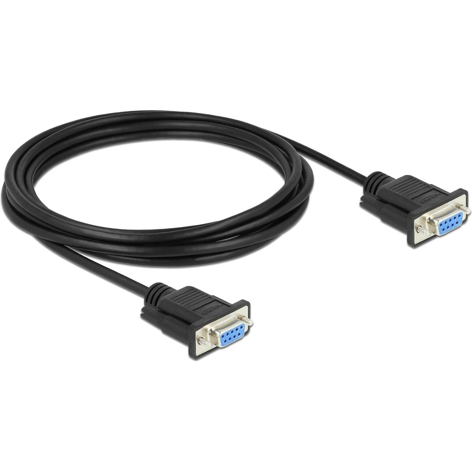 Thumbnail - Delock Anschlusskabel Nullmodem RS-232 DB9, (f-f) 3 m (3 m, Industriekabel), Schnittstellenkabel