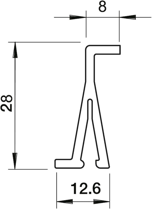 Produktbild OBO Bettermann OBOTrennwandlichtgrau (2000 mm)