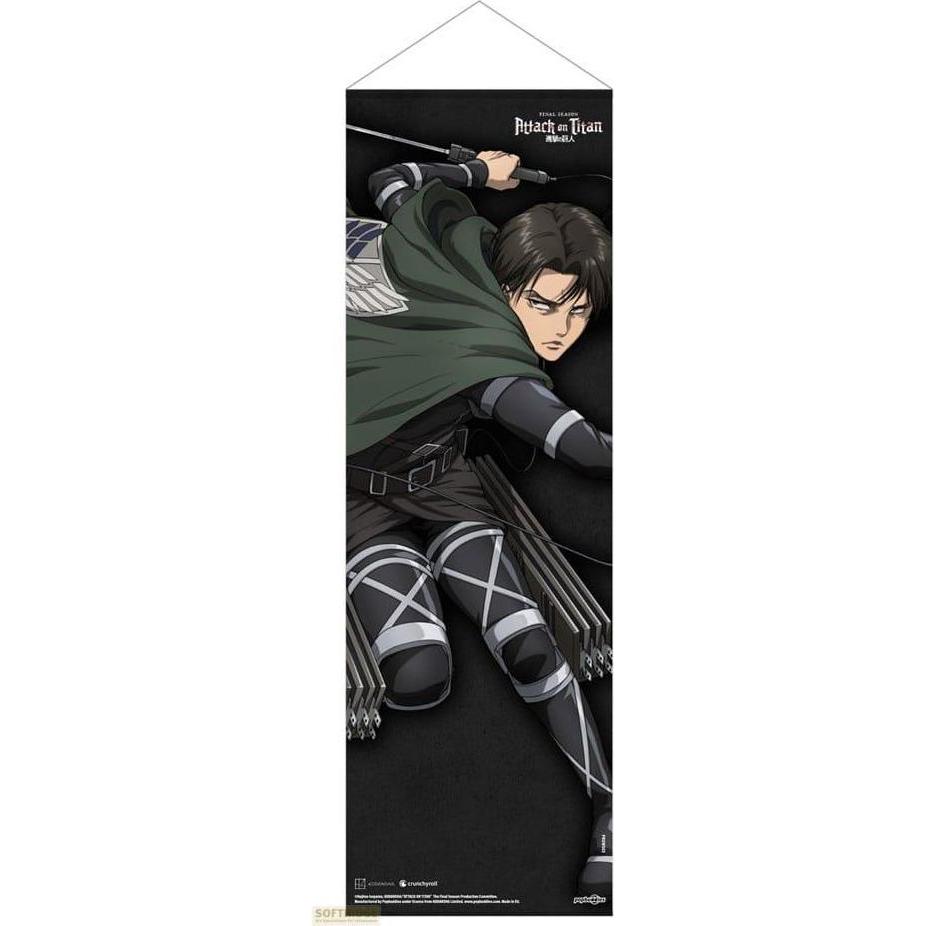 POPbuddies Attack on Titan Slim Wandrolle Levi 30 x 90 cm, Weiteres Gaming Zubehör, Mehrfarbig