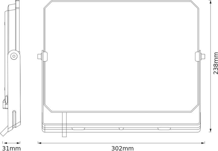Actual product image Osram LED-Fluter, 100W, 9000lm, 3000K, 105°, warmweiss (9000 lm, IP65)